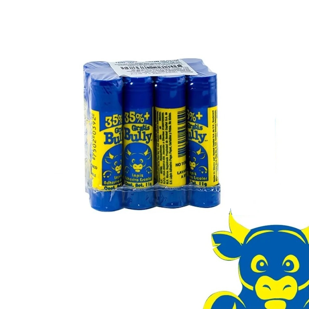 Lápiz Adhesivo Bully 1649131 11g Pack 12pz Pegamento Barra