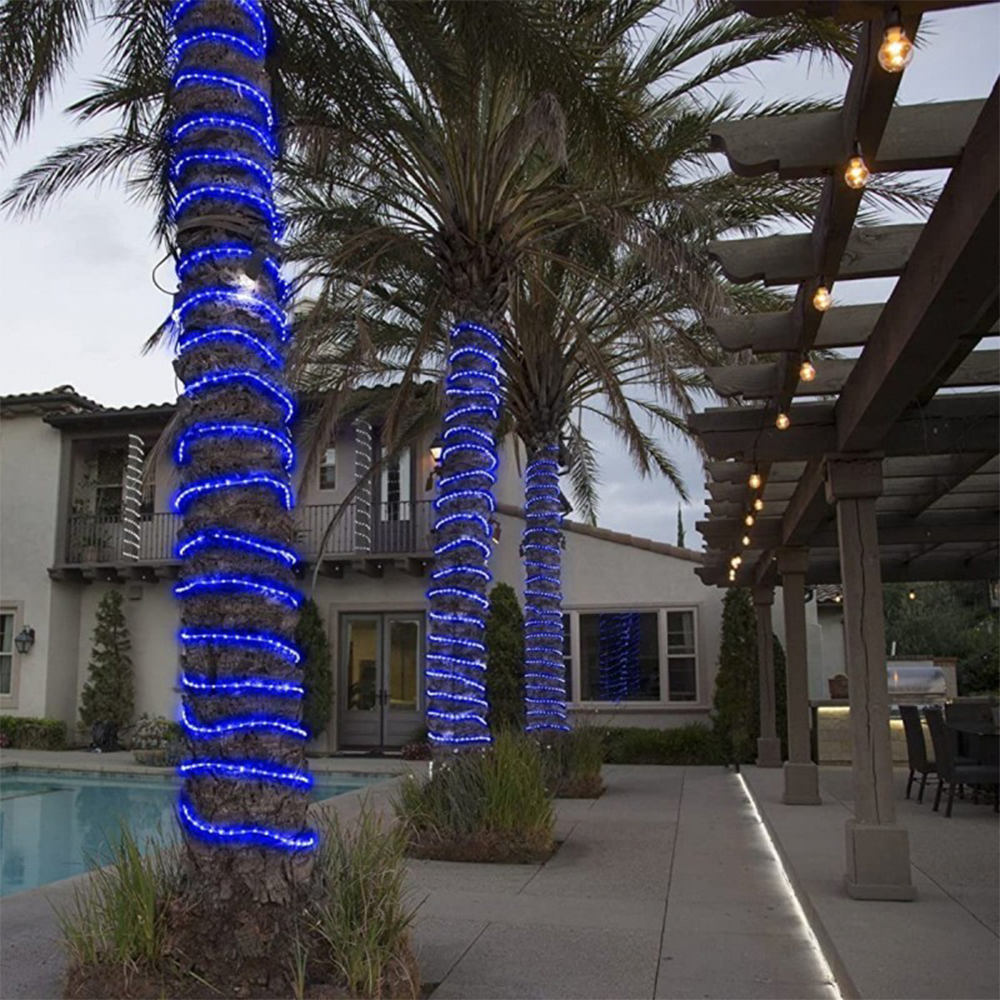 Manguera Decorativa Luz Led Azul Uso Exterior/Interior Cable Recubierto Gel 10 m