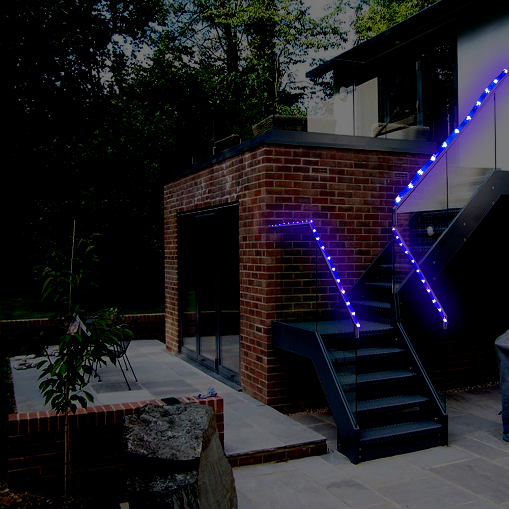 Manguera Decorativa Luz Led Azul Uso Exterior/Interior Cable Recubierto Gel 10 m