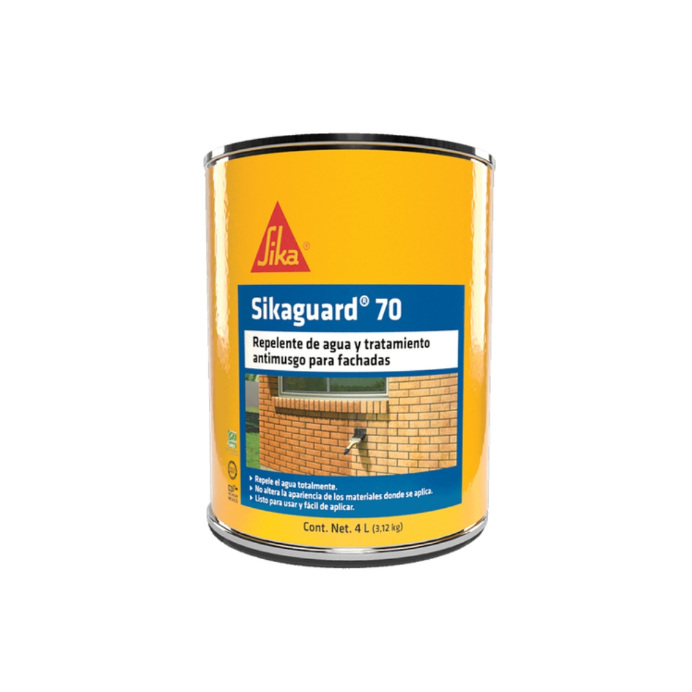 Sikaguard 70 Impermeabilización hidrófuga incolora para fachadas y muros.