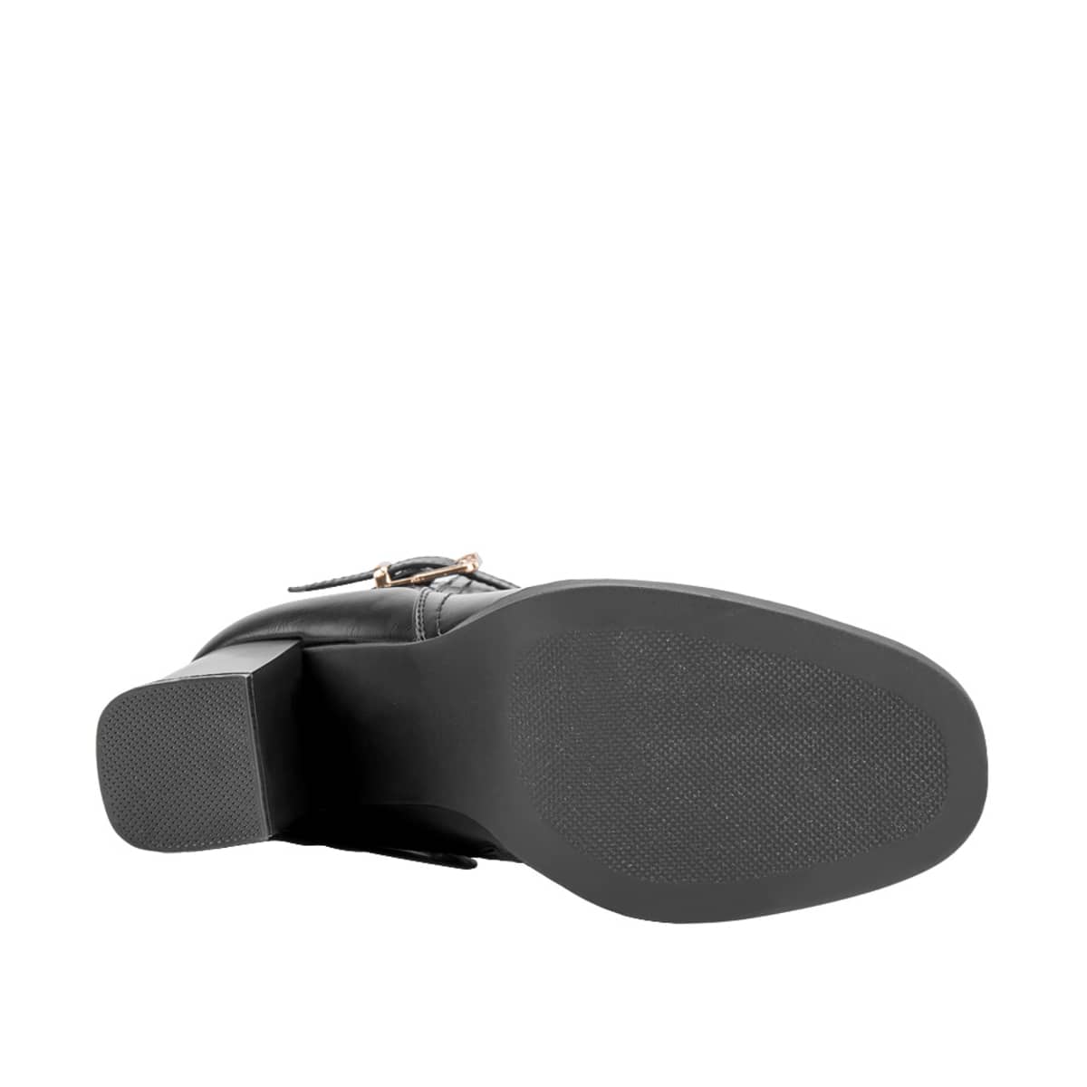 Botas de vestir color negro Sao Paulo con tacón ancho y punta cuadrada, mod. 1087833