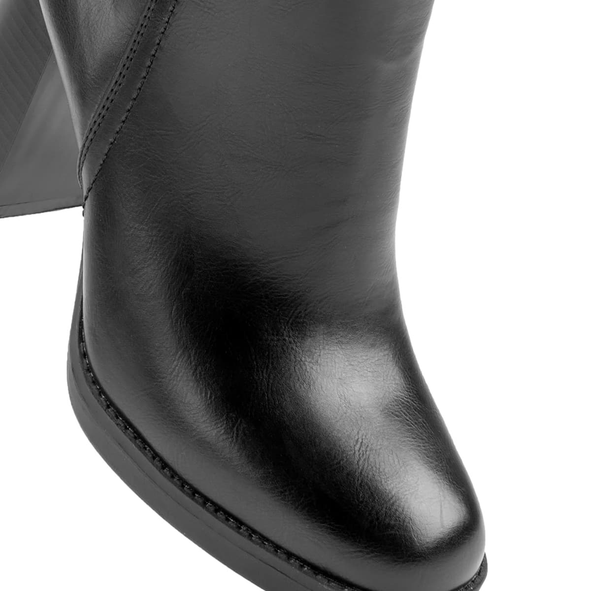 Botas de vestir color negro Sao Paulo con tacón ancho y punta cuadrada, mod. 1087833