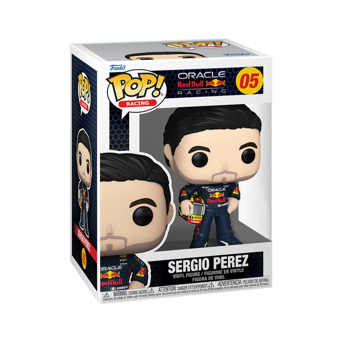 Funko Pop Checo Perez Con Casco #05 Exclusivo Formula 1 Red Bull Racing Original