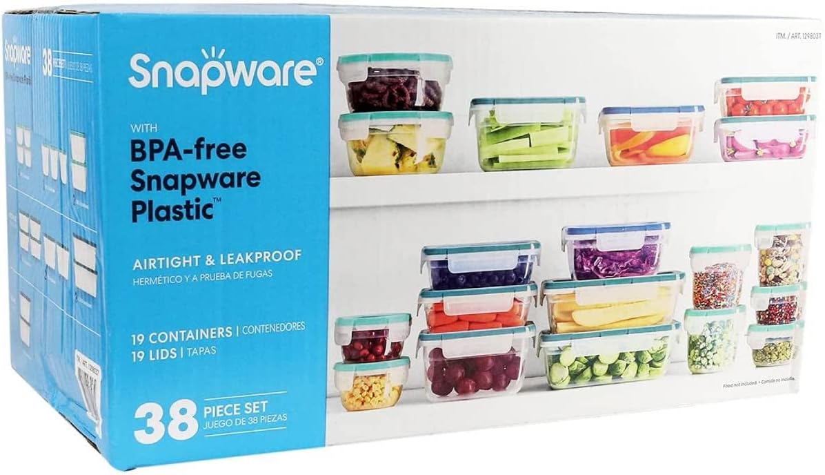 Snapware Juego De Recipientes De Plástico Sin Bpa (38 Pzas)