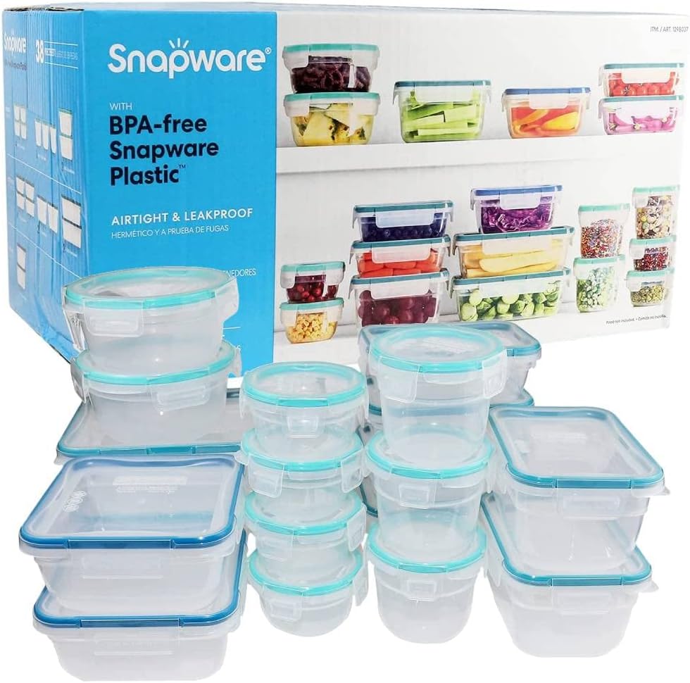 Snapware Juego De Recipientes De Plástico Sin Bpa (38 Pzas)