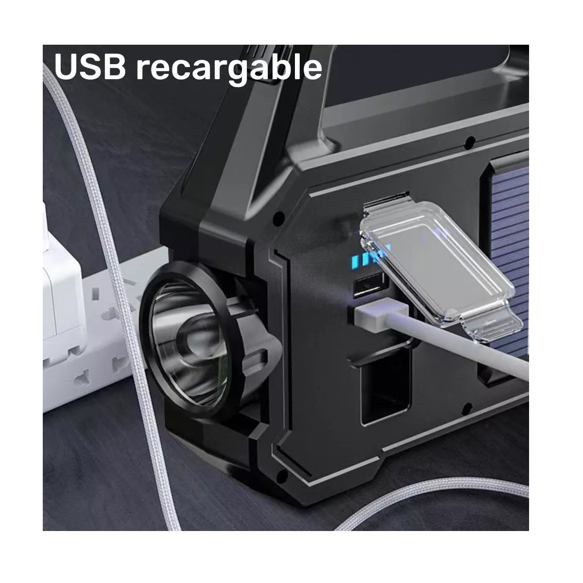 Lámpara Recargable De Trabajo Tipo Led De Mano P/campamento