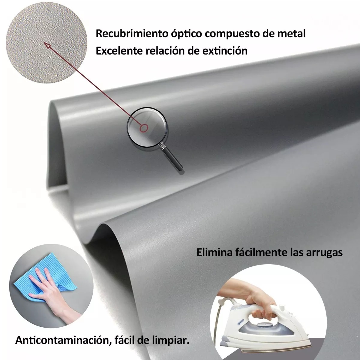 Pantalla De Proyeccion 100inch Cortina Metálica Anti-luz