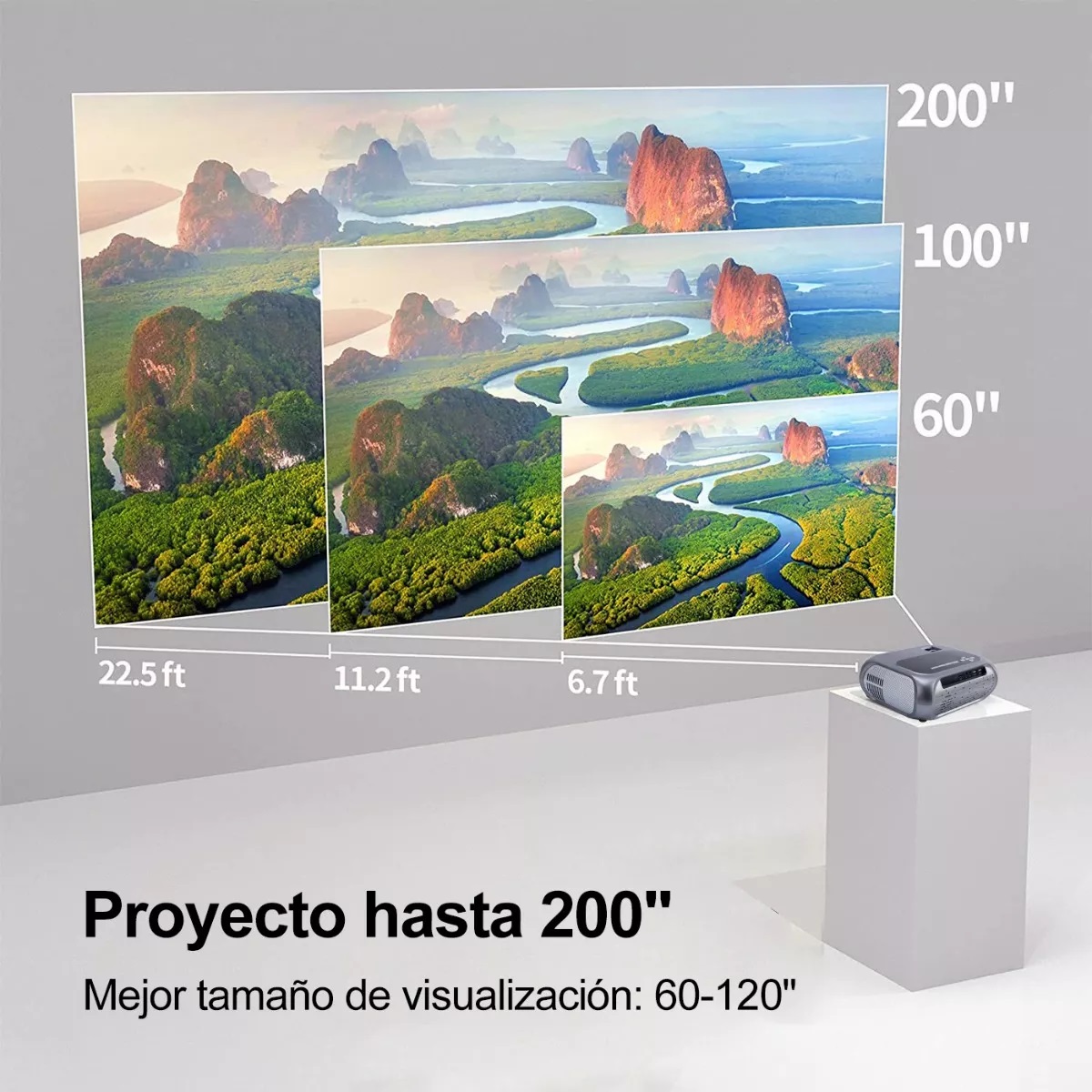 Proyector Profesional Portátil 4k Wifi Full Hd 1080p 9500 Lm