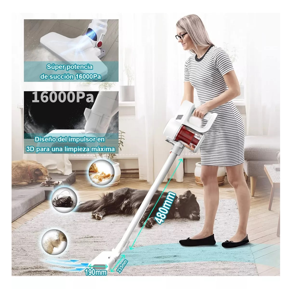 Aspirador Mano Para Hogar 20000pa Aspiradoras 110v