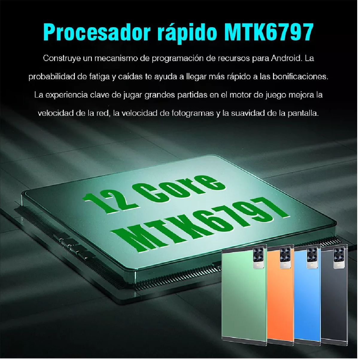 Tablet 12+512gb Memoria Ram Android 11 Pad Bluetooth Negro