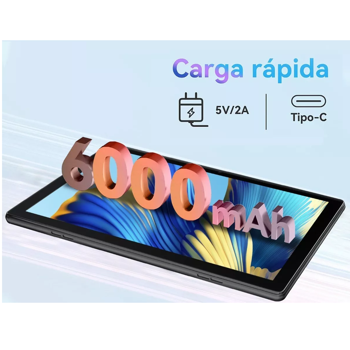 Tablet Con Funda Pad 10'' Android 64gb+4gb Memoria Ram Azul