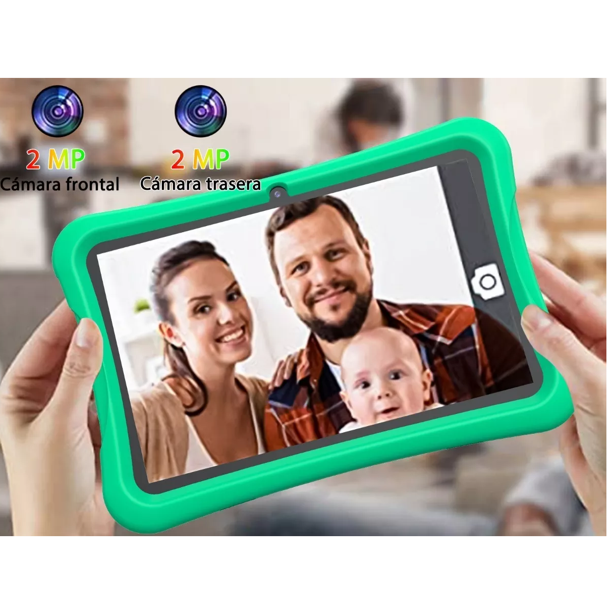 Tablet Con Funda  Pad 10'' Android 64gb+4gb Memoria Ram Verde Claro