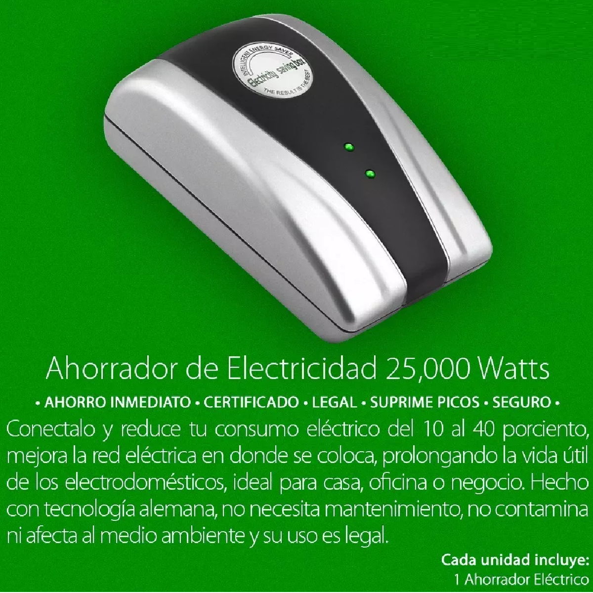 Set 2 Pzs Ahorrador Energía Luz Electricidad Ahorra Hasta 40%