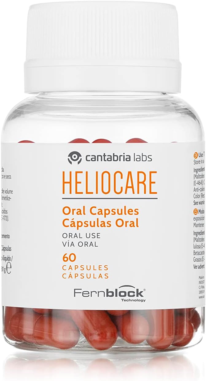 Heliocare - Protector Solar Oral neutraliza rayos UV y efecto antioxidante - 60 caps