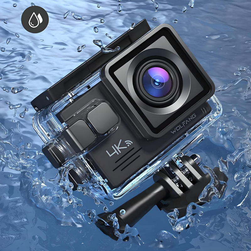 Wolfang Cámara De Acción Deportiva Wifi 4k 20mp Con Micrófono Externo