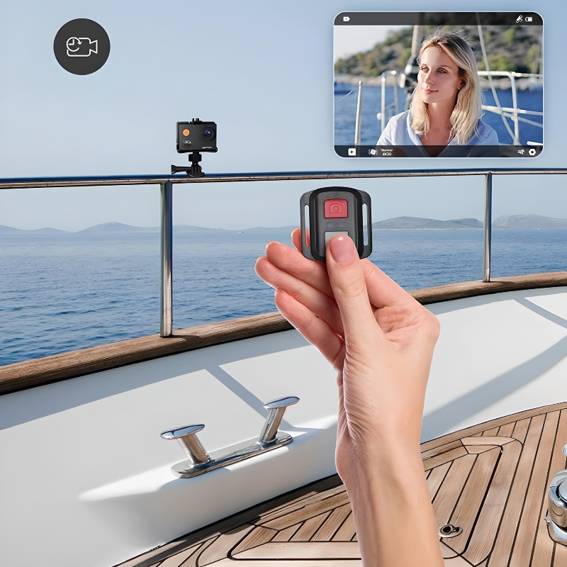 Wolfang Cámara De Acción Deportiva Wifi 4k 20mp Con Micrófono Externo