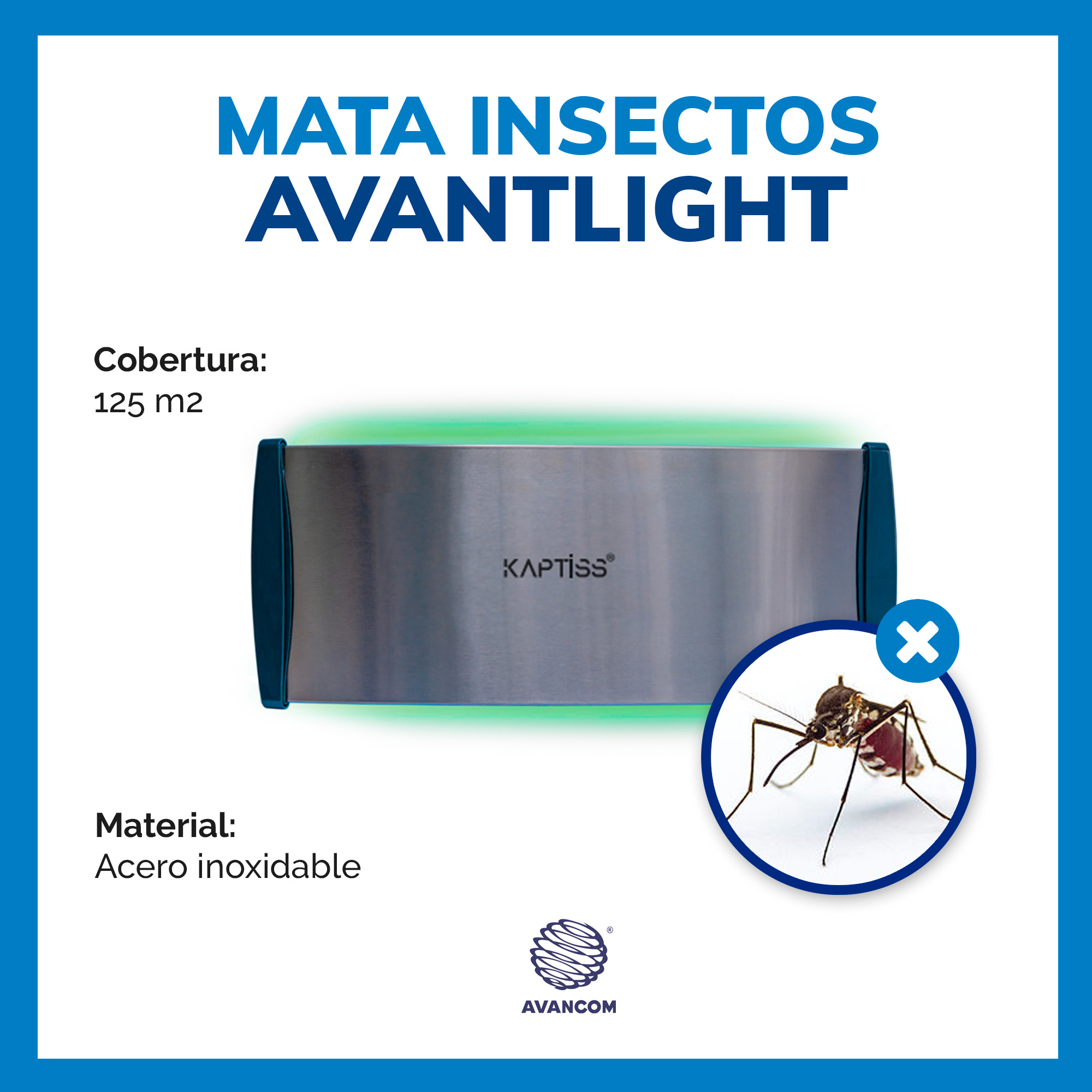 Lampara Mata Insectos Avantlight Modelo Kaptiss + 6 Pads