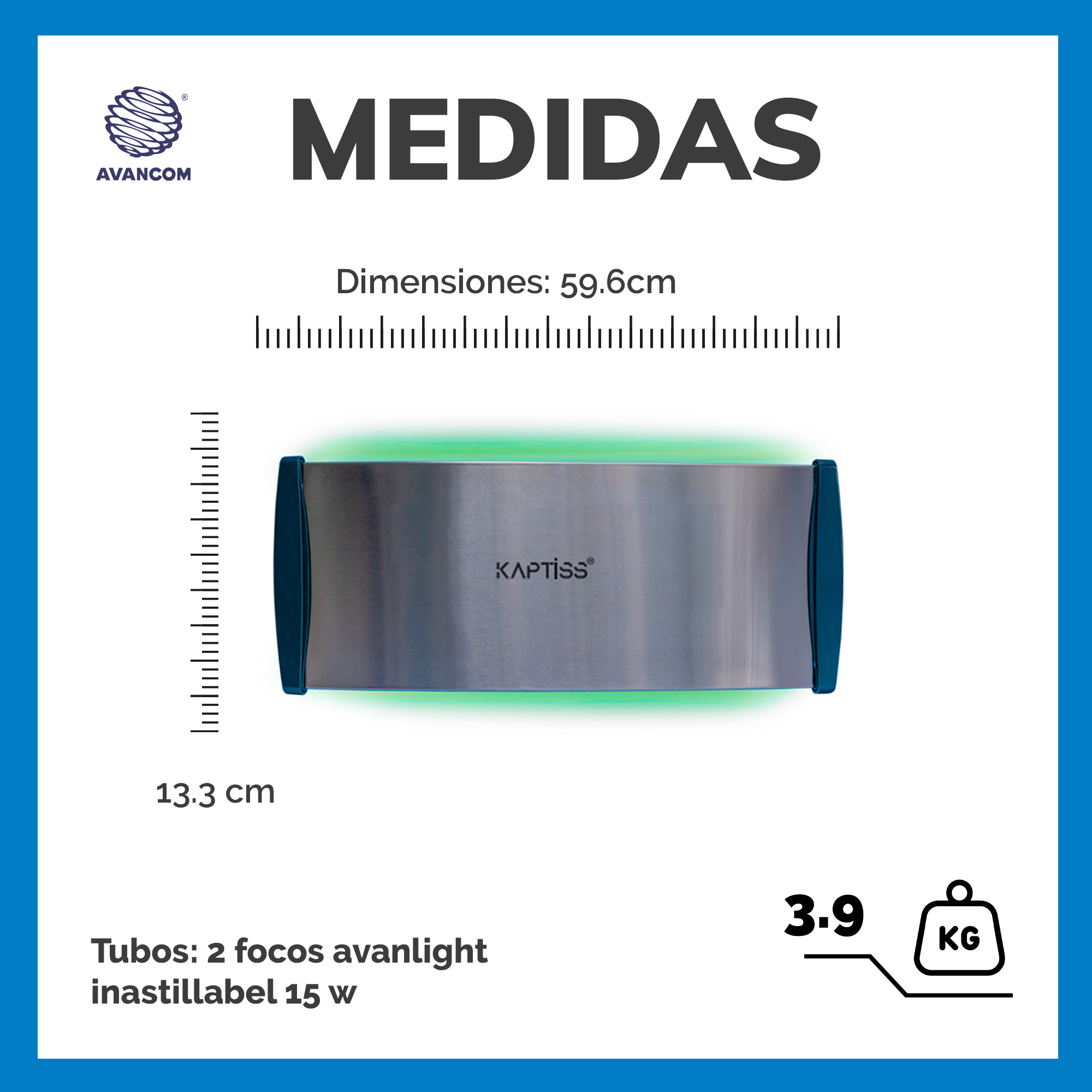 Lampara Mata Insectos Avantlight Modelo Kaptiss + 6 Pads
