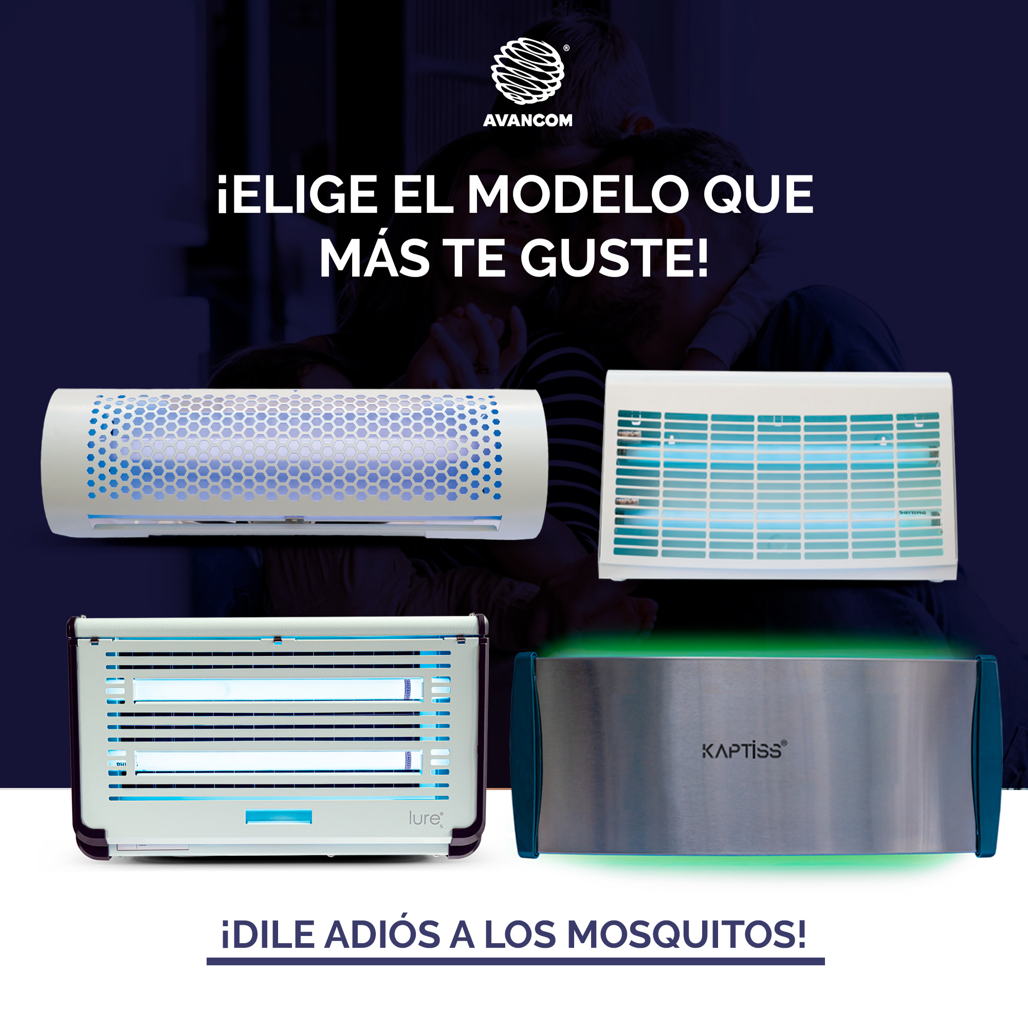 Lampara Mata Insectos Avantlight Modelo Kaptiss + 6 Pads