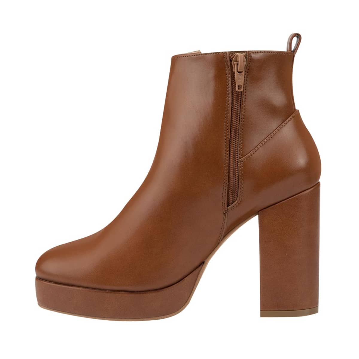 Botas de vestir marca Sao Paulo, color cognac con plataforma y tacón, mod. 1109991