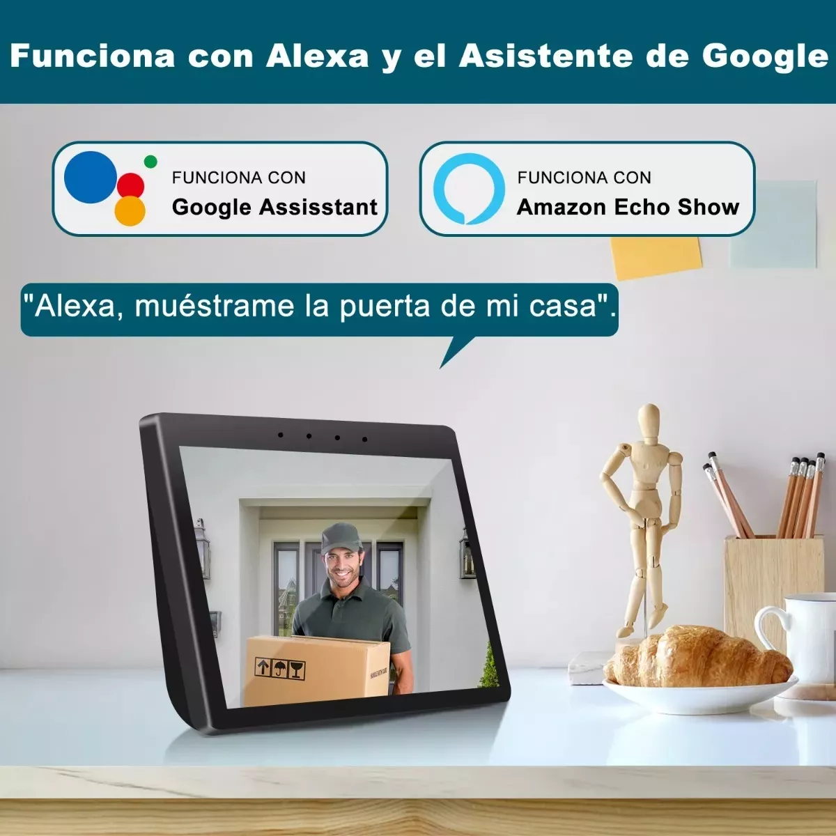 Timbre Con Cámara Inalámbrica 1080p Hd Con Visión Nocturna