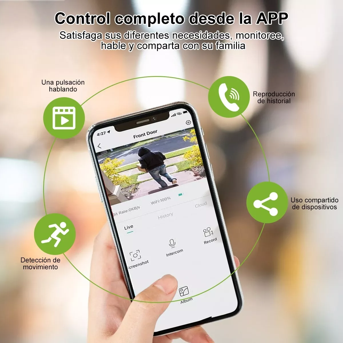 Timbre De Video Inteligente Wifi Inalámbrica Audio Cámara