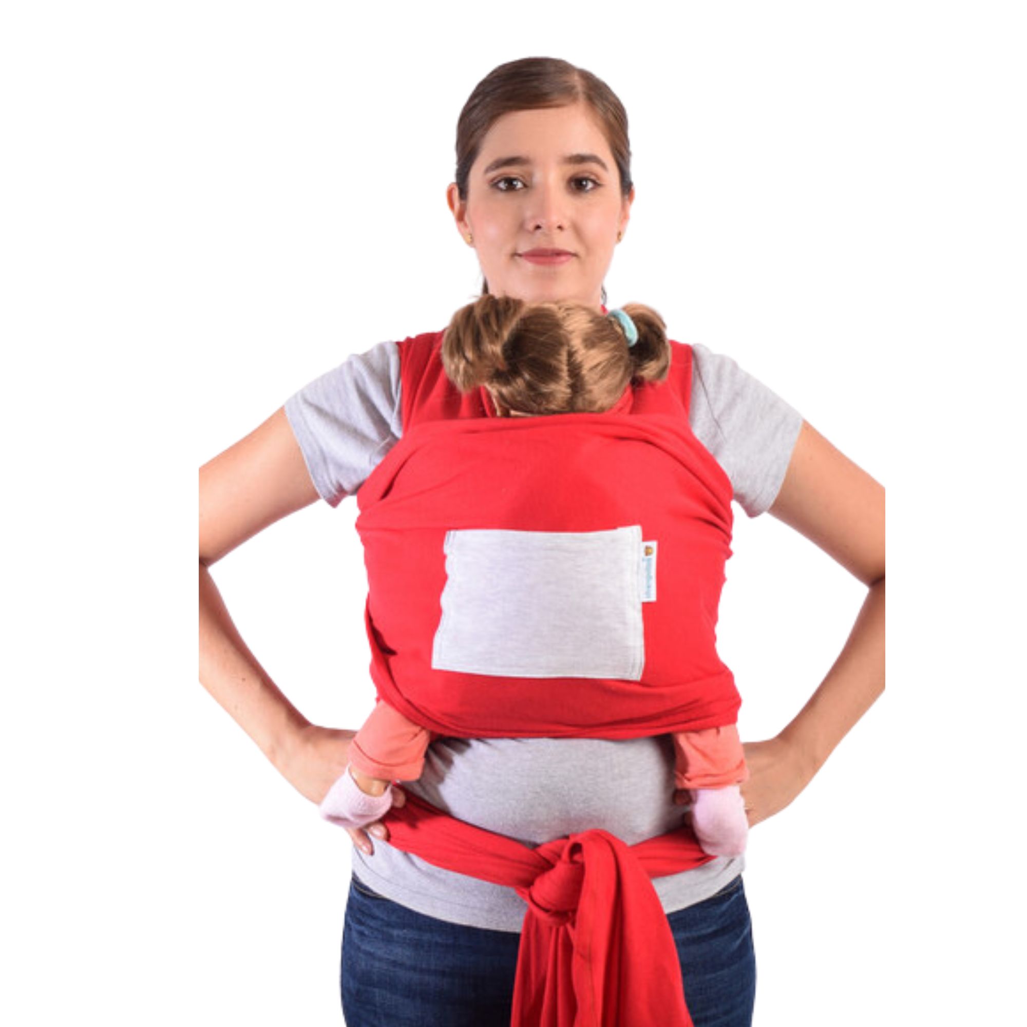 Rebozo Fular Semielástico Changuitos Portabebé 10 Colores Color Rojo 