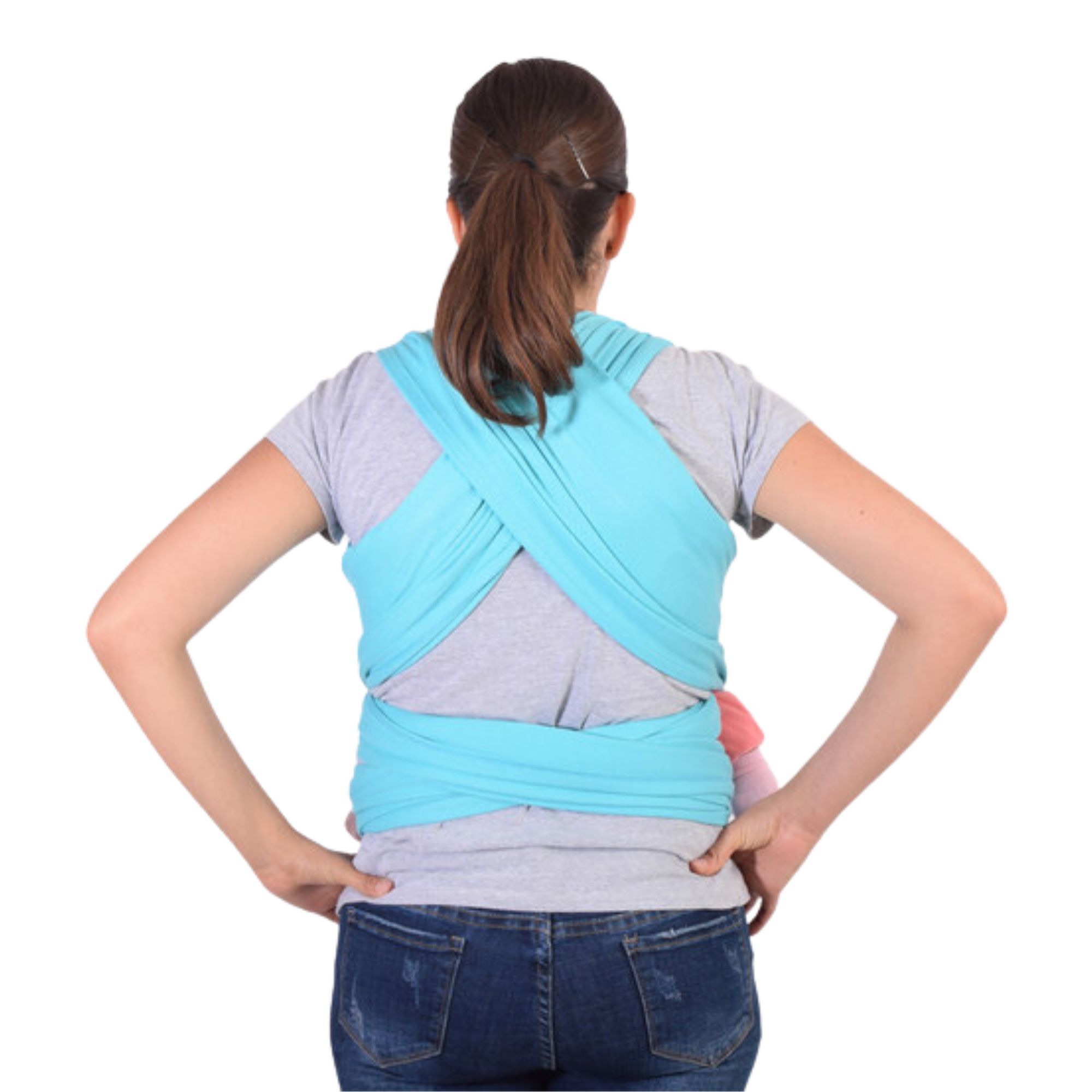 Rebozo Fular Semielástico Changuitos Portabebé 10 Colores Color Aqua