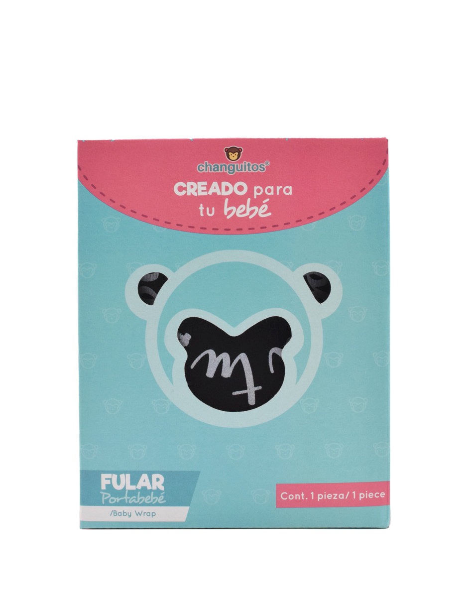 Rebozo Fular Semielástico Changuitos Portabebé 10 Colores Color Aqua