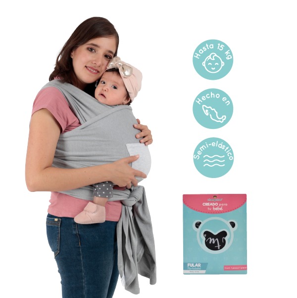 Rebozo Fular Semielástico Changuitos Portabebé 10 Colores Color Aqua