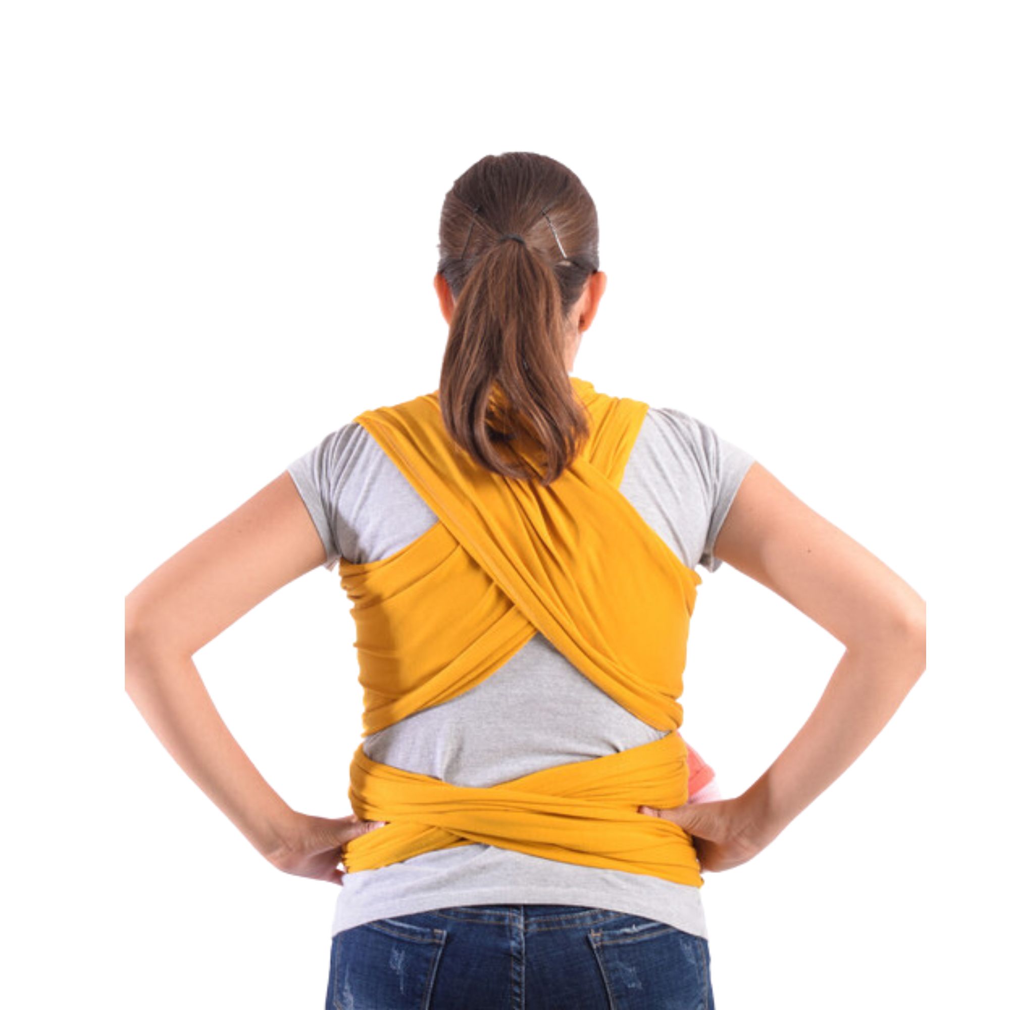 Rebozo Fular Semielástico Changuitos Portabebé 10 Colores Color Mostaza