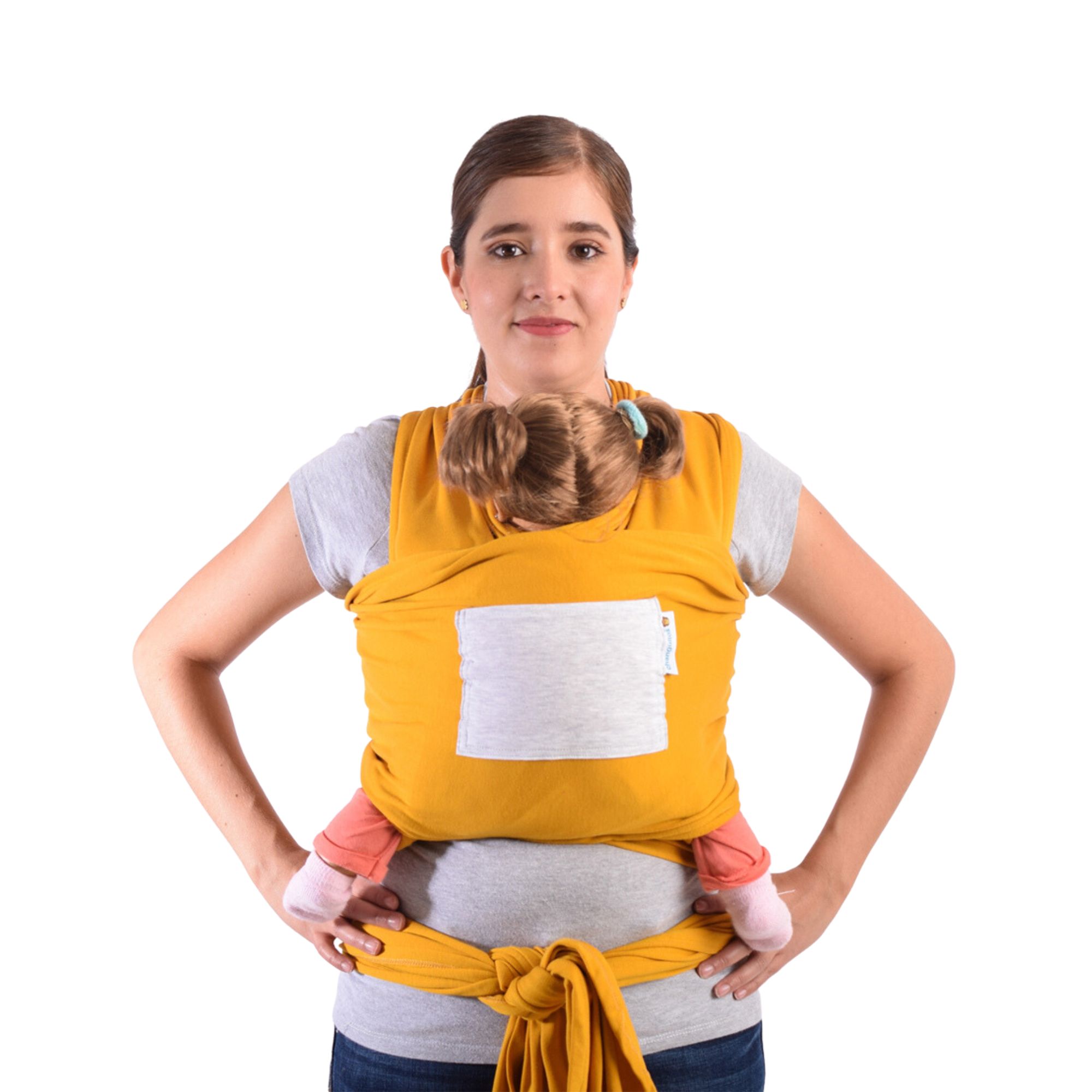 Rebozo Fular Semielástico Changuitos Portabebé 10 Colores Color Mostaza