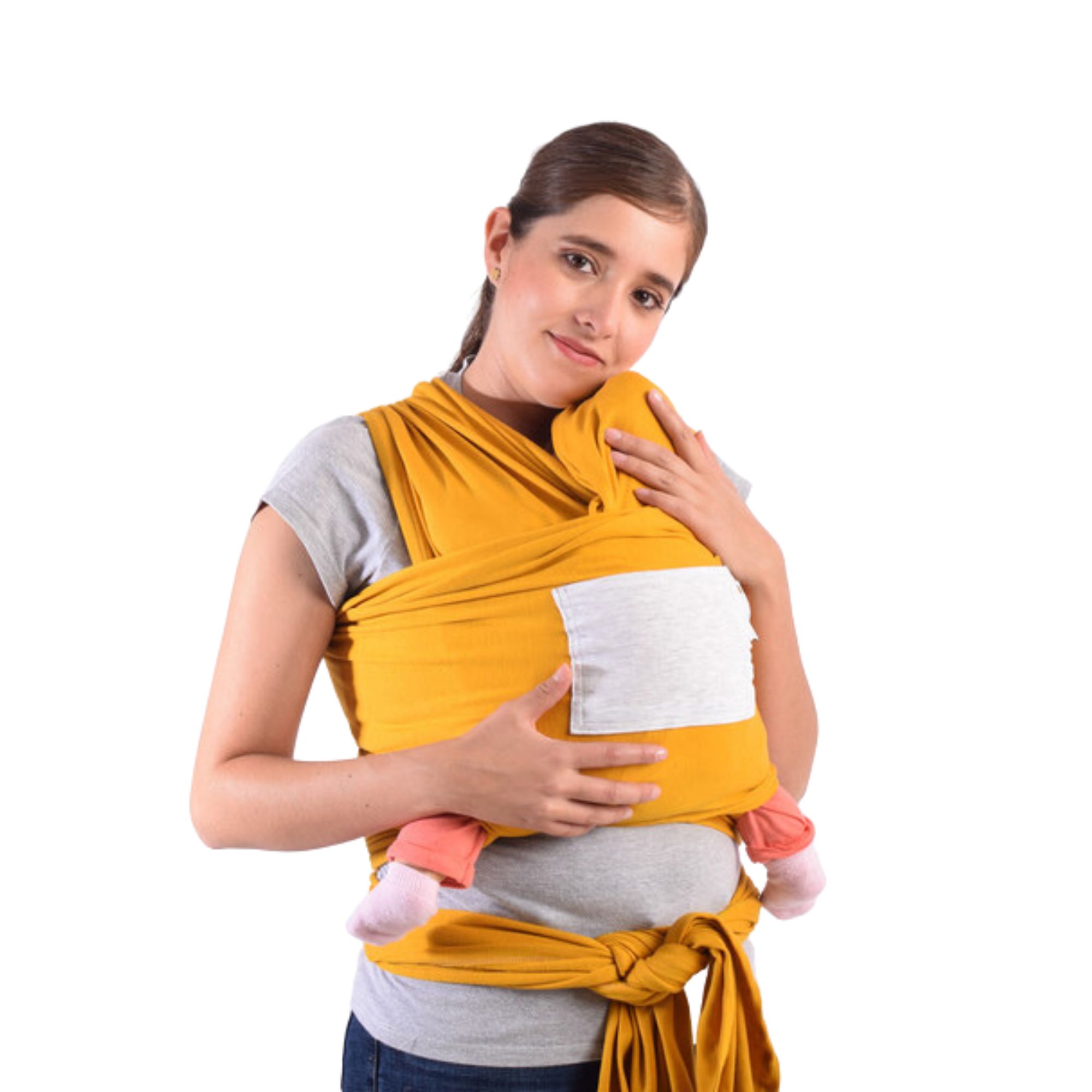 Rebozo Fular Semielástico Changuitos Portabebé 10 Colores Color Mostaza