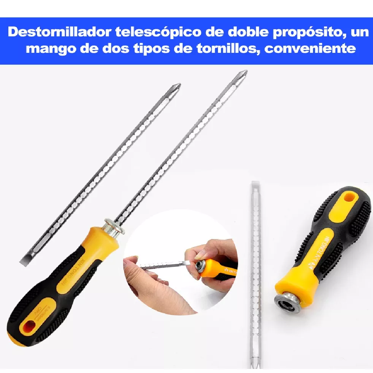 Juego De Destornilladores Cortos Y De Doble Uso 9 Piezas