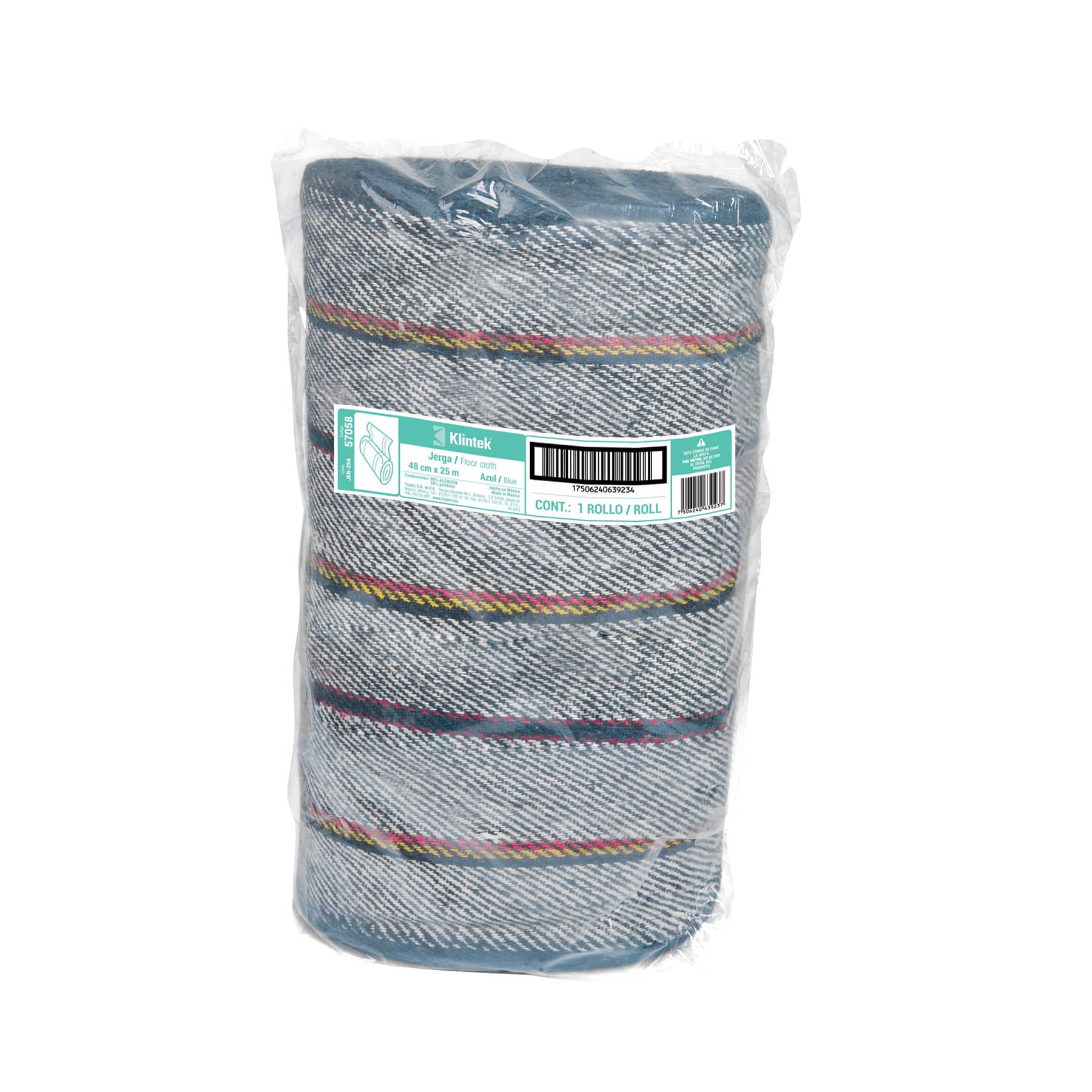 ROLLO DE 25 M DE JERGA SARGA GRUESA AZUL, KLINTEK 57058