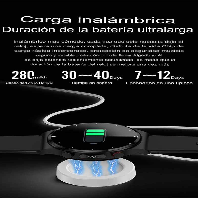 SmartWatch De Alta Precisión Medica 2023,Monitoreo de glucosa, presión arterial, frecuencia cardíaca, oxigenación en la sangre y más. Para Caballeros.