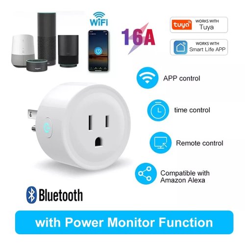 Enchufe inteligente 4 paquetes con monitor de energía 16A - Enchufe  inteligente de 2.4 GHz Wi-Fi Plug funciona con Alexa y Google Home  Assistant 