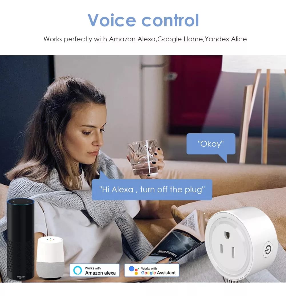 Enchufe Inteligente Wifi Tuya Contacto Alexa Smart Plug