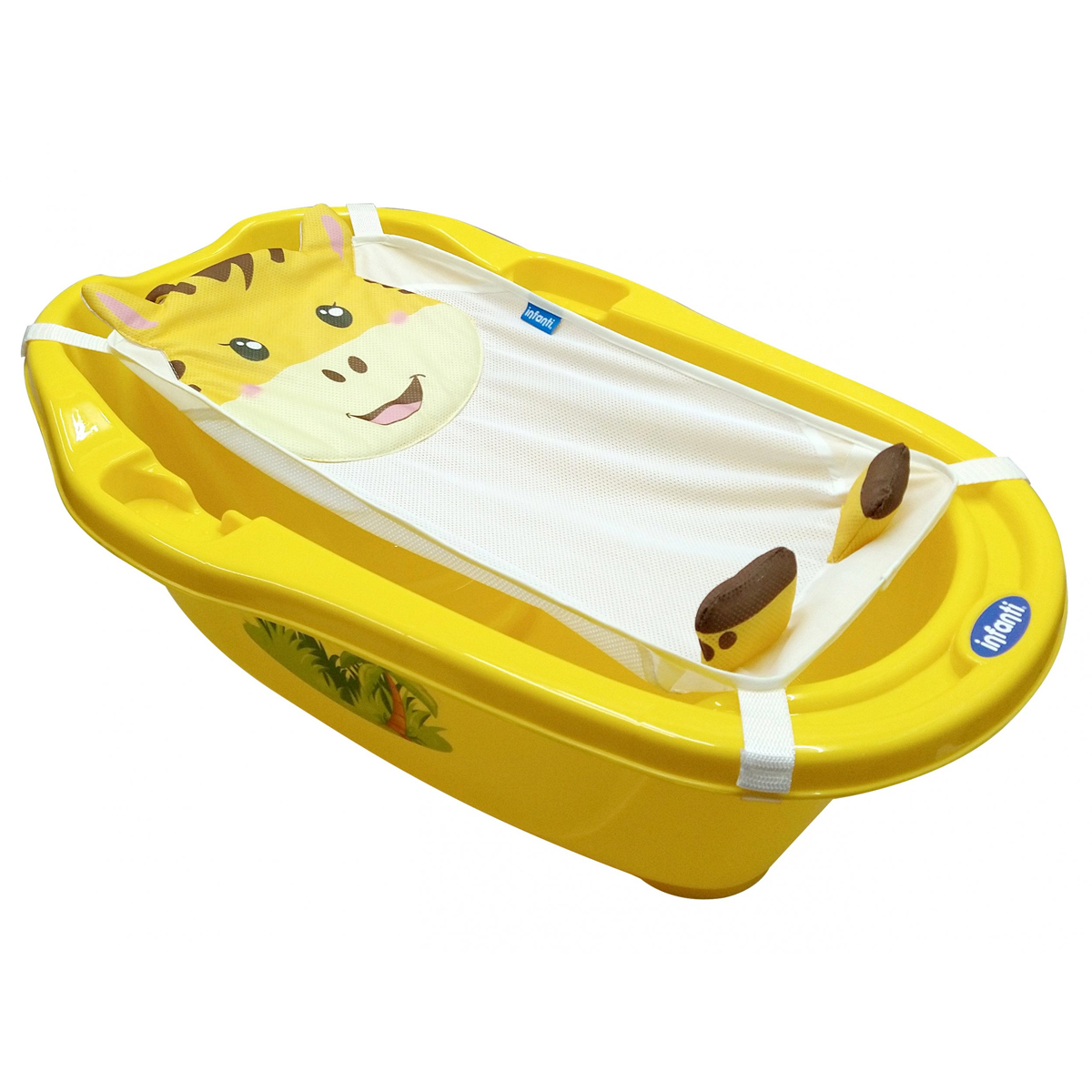 Tina Bañera para Bebe Infanti con Red Jirafa Amarilla