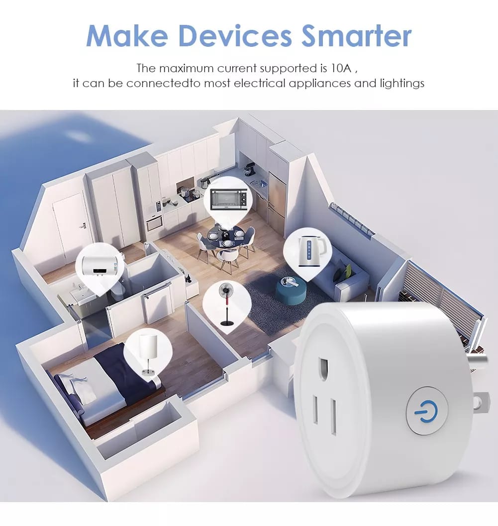 Enchufe Inteligente Wifi Tuya Contacto Alexa Smart Plug