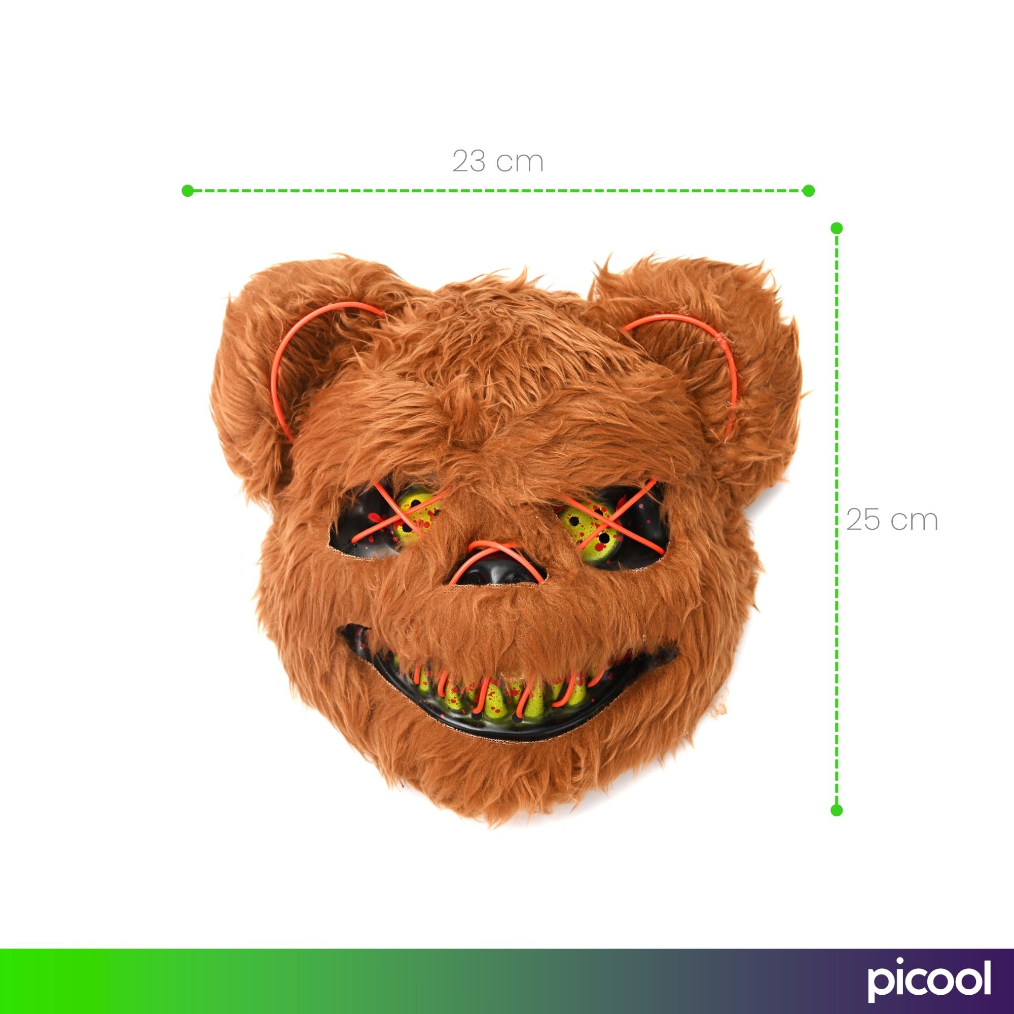 Paquete Mascara Led Oso Sangriento Halloween 2 piezas