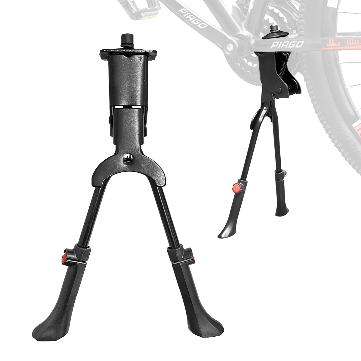 Soporte Parador Central Bici Doble Pata Ajustable R26-R29 Aluminio Caballete