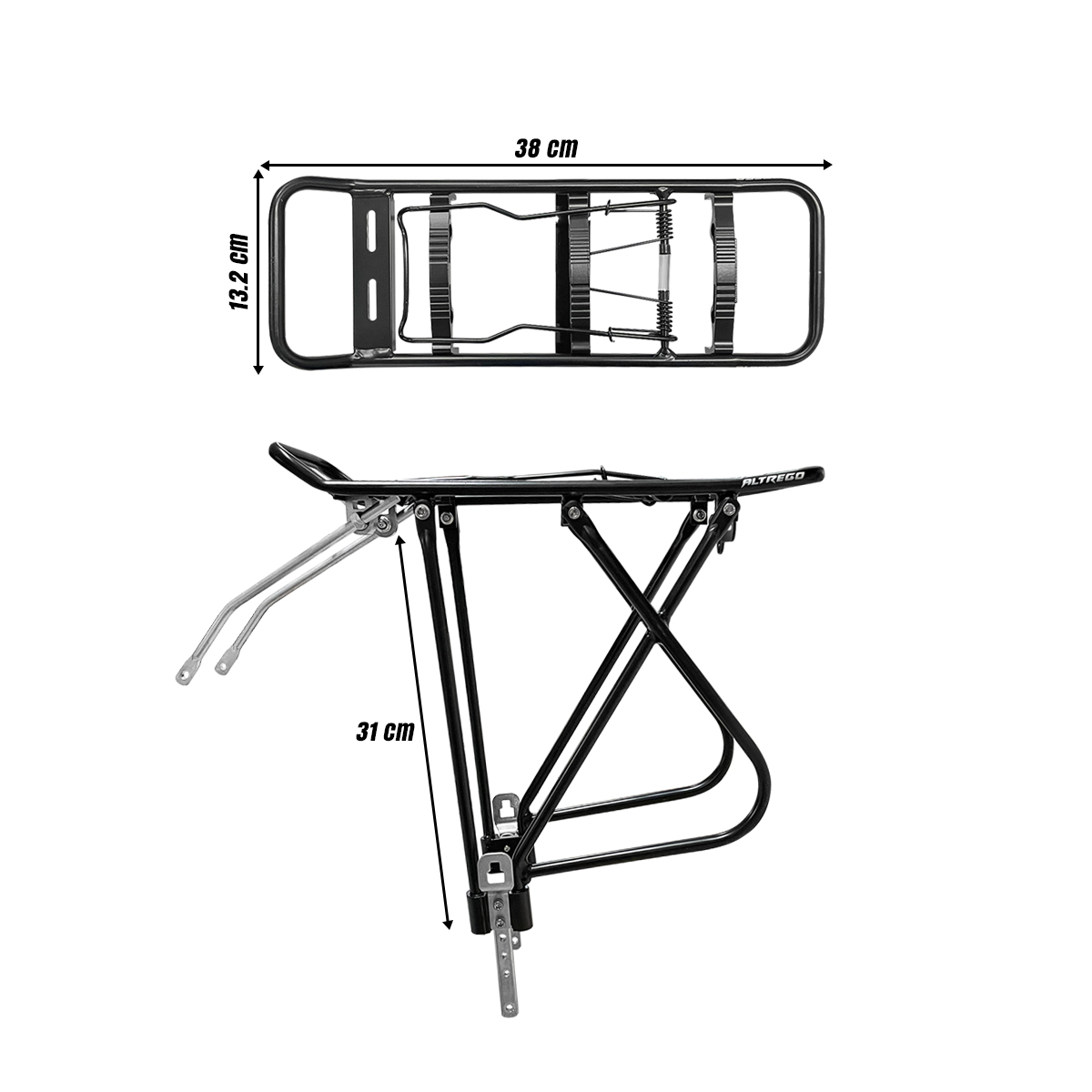 Parrilla Porta Bultos Trasera Bicicleta Varilla Aluminio R24-R28