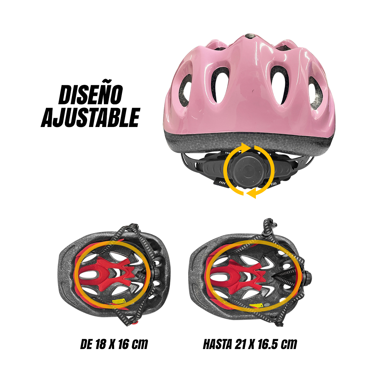 Casco Niña Bicicleta Kit Rodilleras Protección Infantil Rosa Piccolo