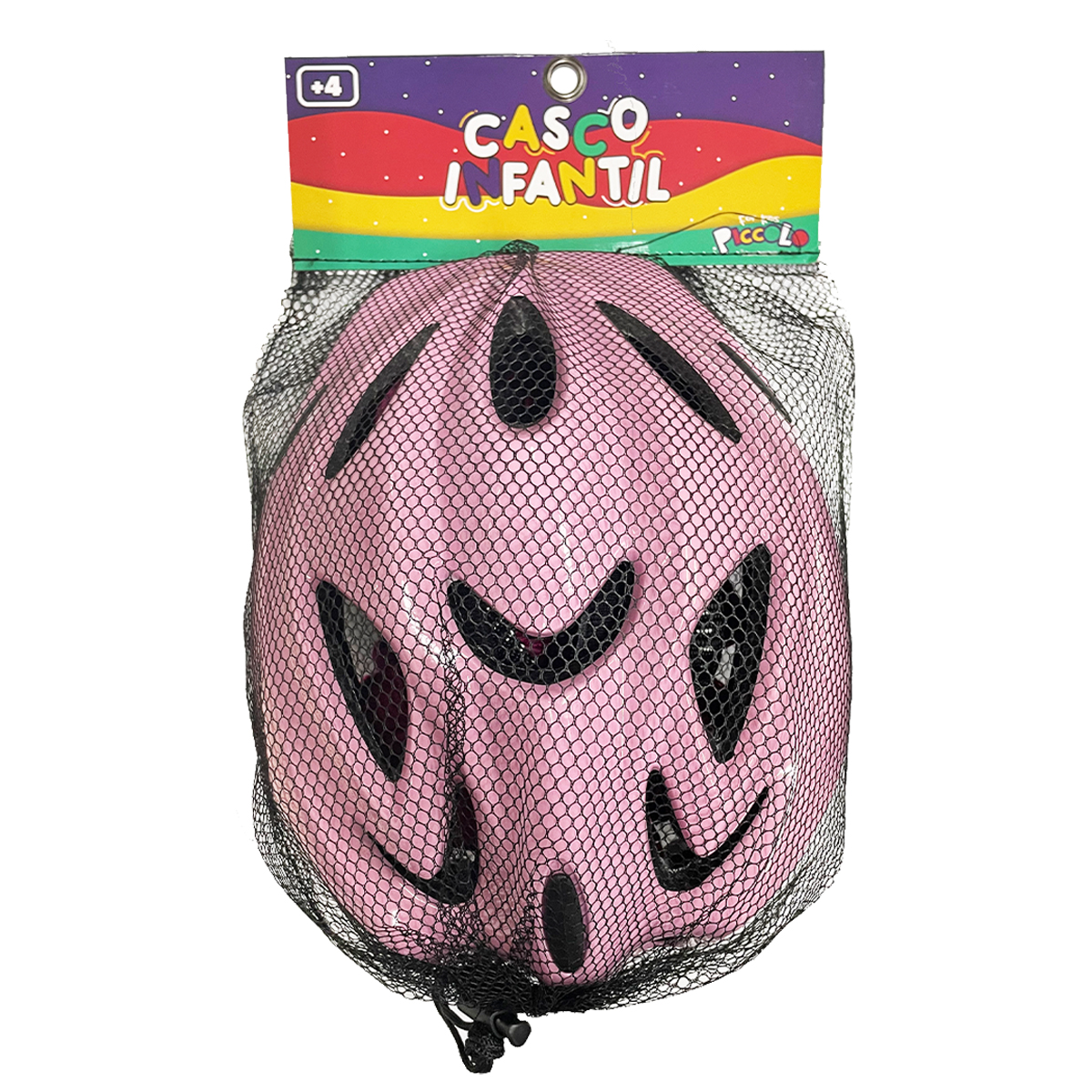 Casco Niña Bicicleta Kit Rodilleras Protección Infantil Rosa Piccolo