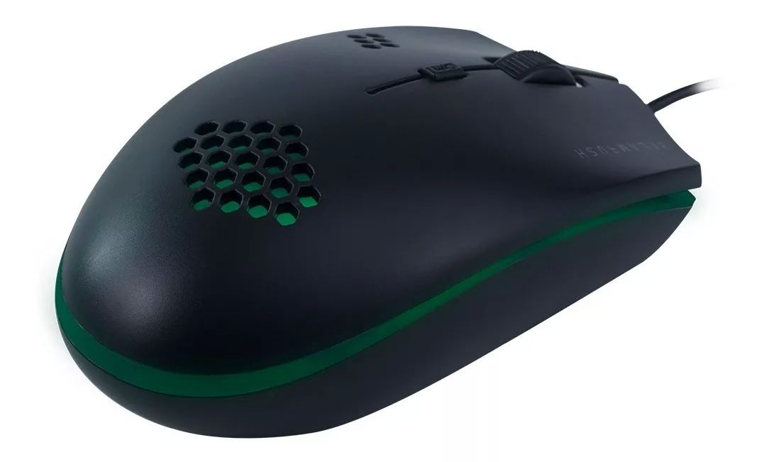 Mouse Gamer Iron Gm310 1601 Dpi Led Usb 3 Niveles 3 Botones Negro