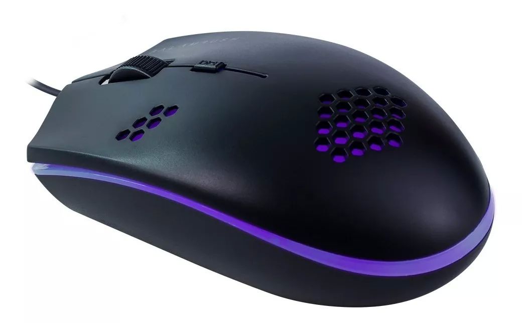 Mouse Gamer Iron Gm310 1601 Dpi Led Usb 3 Niveles 3 Botones Negro