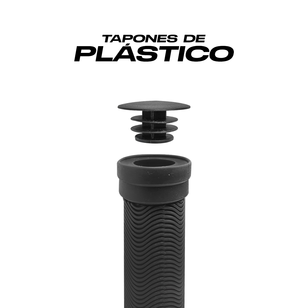 Puños Bicicleta Bmx Tpe Anti Deslizantes 22.2mm Bunnyhop Negros 