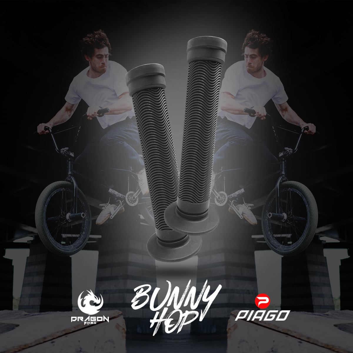 Puños Bicicleta Bmx Tpe Anti Deslizantes 22.2mm Bunnyhop Negros 