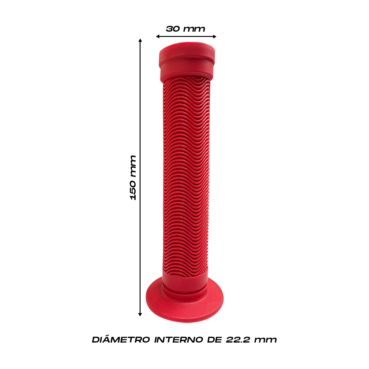 Puños Bicicleta Bmx Tpe Anti Deslizantes 22.2mm Bunnyhop Rojo